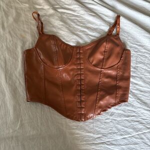 Women's Brown Corset Top